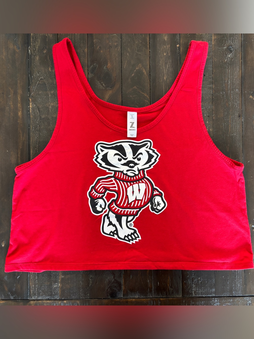 Wisconsin Badgers Red Crop Top